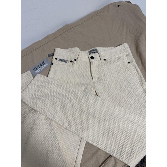 Missoni Sport Jeans Womens 42 Cream Cassiopea Chevron 5-Pocket E08.SD.411370 - Picture 1 of 9